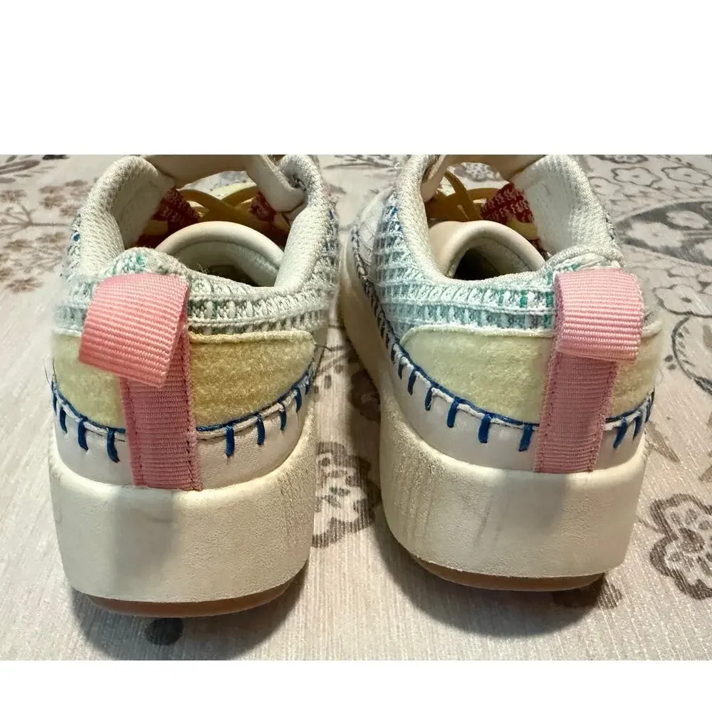 Lucky Step Pastel Multi-Color Mesh Platform Sneakers - Kid's Size 1
